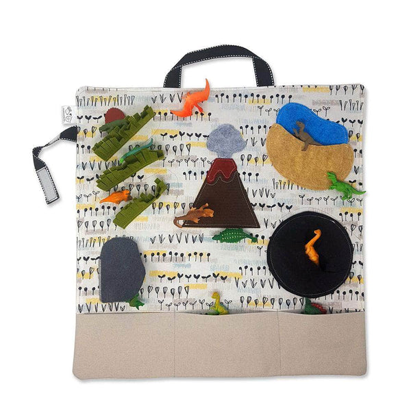 Pretend Play Sets - Dinosaur playset - Felt Toys - Tiny Worlds - Mouse Loves Pig