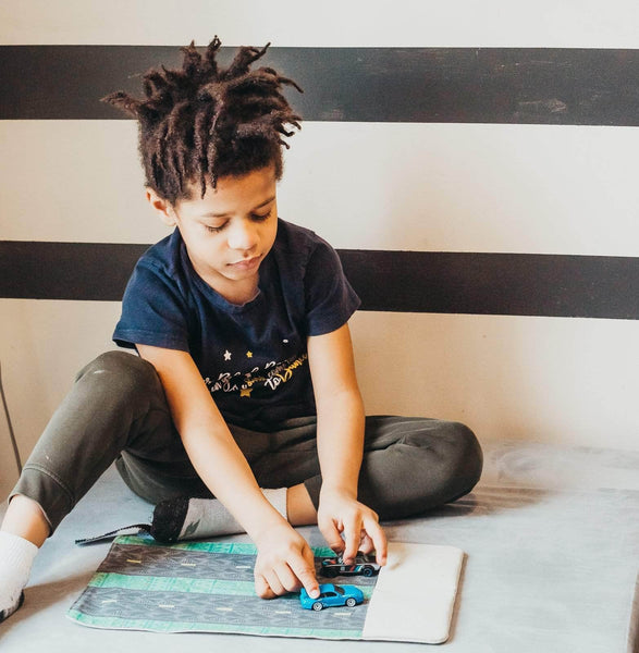 Pretend Play Sets - Toy Car Mat for Open Ended Play - Mouse Loves Pig