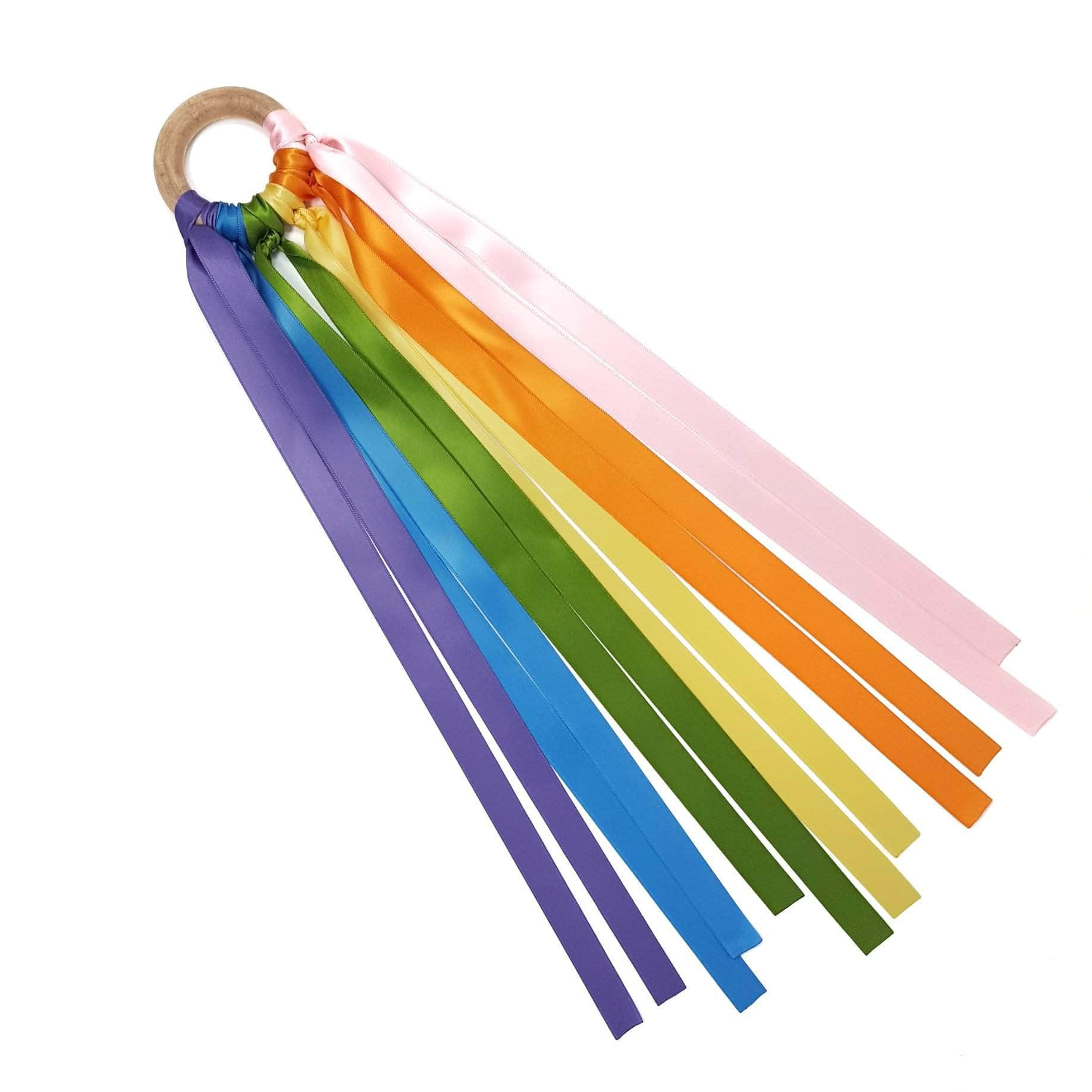 11.75 Rainbow Ribbon Wand