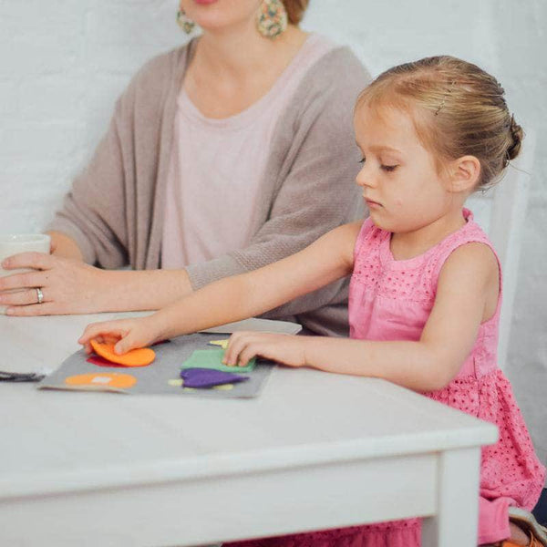 Basic Shape Sorter Travel Toy - Handmade Educational Toys - Mouse Loves Pig