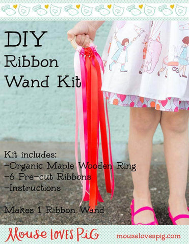 DIY Ribbon Wand Kit - Mouse Loves Pig