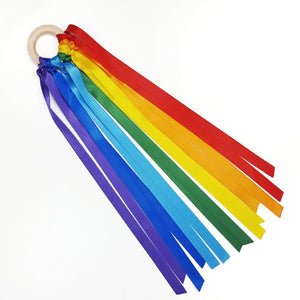 Rainbow Dance Ribbons - 7 color rainbow - Mouse Loves Pig