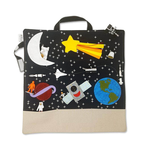 Pretend Play Sets - Space Toys for Kids - Organic cotton playmat - Mouse Loves Pig